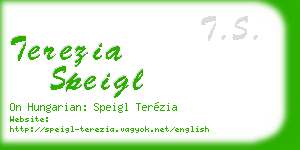 terezia speigl business card